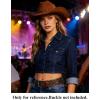 image:imageTOPACC 2 Pcs Western Belts for Men Women Without Buckle Cowgirl Cowboy 15 Leather Country Belt for Jeans Pants DressesB Blakcbrown