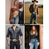 image:imageTOPACC 2 Pcs Western Belts for Men Women Without Buckle Cowgirl Cowboy 15 Leather Country Belt for Jeans Pants DressesC Black