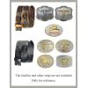 image:imageTOPACC 2 Pcs Western Belts for Men Women Without Buckle Cowgirl Cowboy 15 Leather Country Belt for Jeans Pants DressesD Brown