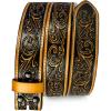image:imageTOPACC 2 Pcs Western Belts for Men Women Without Buckle Cowgirl Cowboy 15 Leather Country Belt for Jeans Pants DressesD Brown
