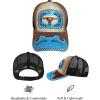 image:imageTOPACC Cowboy Trucker Hat for Women Cowgirl Western Country Hat Cute Baseball Cap for Rodeo OutfitG Blue