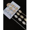 image:imageTOPACC Cowgirl Belts for Women Western Chain Belt Metal Concho Belt for Dresses Jeans Country Concert OutfitCsilver