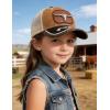 image:imageTOPACC Toddler Baseball Cap for Boys Girls Cowboy Trucker Hat Western Country Hat Age 410Longhorn Brown