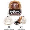 image:imageTOPACC Toddler Baseball Cap for Boys Girls Cowboy Trucker Hat Western Country Hat Age 410Longhorn Brown
