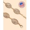 image:imageTOPACC Western Chain Belts for Women Metal Concho Belt for Cowgirl Dress Jeans Country Concert OutfitH Champagne Gold