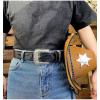 image:imageTOPACC Womens Mens Western Belt with Buckle Cowboy Cowgirl Country Belt for Jeans PantsBlack