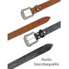 image:imageTOPACC Womens Mens Western Belt with Buckle Cowboy Cowgirl Country Belt for Jeans PantsBrown