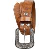 image:imageTOPACC Womens Mens Western Belt with Buckle Cowboy Cowgirl Country Belt for Jeans PantsBrown