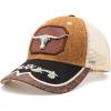 image:imageTOPACC Toddler Baseball Cap for Boys Girls Cowboy Trucker Hat Western Country Hat Age 410Longhorn Brown
