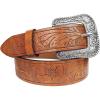 image:imageTOPACC Womens Mens Western Belt with Buckle Cowboy Cowgirl Country Belt for Jeans PantsBrown