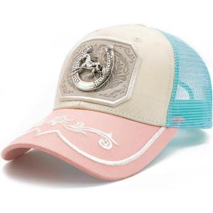 image:imageTOPACC Cowboy Trucker Hat for Women Cowgirl Western Country Hat Cute Baseball Cap for Rodeo OutfitB Pink
