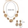 image:imageTOPACC Western Jewelry Set for Women Metal Vintage Western Necklace with Earings Cowgirl Jewery for Country Concert OutfitAGold