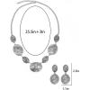 image:imageTOPACC Western Jewelry Set for Women Metal Vintage Western Necklace with Earings Cowgirl Jewery for Country Concert OutfitASilver