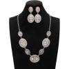 image:imageTOPACC Western Jewelry Set for Women Metal Vintage Western Necklace with Earings Cowgirl Jewery for Country Concert OutfitASilver
