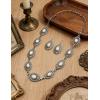 image:imageTOPACC Western Jewelry Set for Women Metal Vintage Western Necklace with Earings Cowgirl Jewery for Country Concert OutfitTurquoise