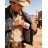 image:imageTOPACC Western Bifold Wallet for Men Faux Leather Cowboy Wallet with Zipper Pocket  Card Slots amp ID Window Western Gift for Outdoorsmen amp Rodeo FansDeep Blue