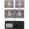 image:imageTOPACC Western Bifold Wallet for Men Faux Leather Cowboy Wallet with Zipper Pocket  Card Slots amp ID Window Western Gift for Outdoorsmen amp Rodeo FansLight Blue