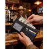 image:imageTOPACC Western Bifold Wallet for Men Faux Leather Cowboy Wallet with Zipper Pocket  Card Slots amp ID Window Western Gift for Outdoorsmen amp Rodeo FansBrown