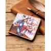 image:imageTOPACC Western Bifold Wallet for Men Faux Leather Cowboy Wallet with Zipper Pocket  Card Slots amp ID Window Western Gift for Outdoorsmen amp Rodeo FansBluePink