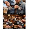 image:imageTOPACC Western Bifold Wallet for Men Faux Leather Cowboy Wallet with Zipper Pocket  Card Slots amp ID Window Western Gift for Outdoorsmen amp Rodeo FansLight Blue