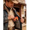image:imageTOPACC Western Bifold Wallet for Men Faux Leather Cowboy Wallet with Zipper Pocket  Card Slots amp ID Window Western Gift for Outdoorsmen amp Rodeo FansRed