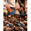 image:imageTOPACC Western Bifold Wallet for Men Faux Leather Cowboy Wallet with Zipper Pocket  Card Slots amp ID Window Western Gift for Outdoorsmen amp Rodeo FansRed