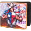 image:imageTOPACC Western Bifold Wallet for Men Faux Leather Cowboy Wallet with Zipper Pocket  Card Slots amp ID Window Western Gift for Outdoorsmen amp Rodeo FansBluePink