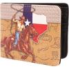image:imageTOPACC Western Bifold Wallet for Men Faux Leather Cowboy Wallet with Zipper Pocket  Card Slots amp ID Window Western Gift for Outdoorsmen amp Rodeo FansBrown