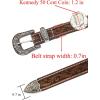 image:imageTOPACC Skinny Western Belts for Girls Boys Cowgirl Cowboy Thin Belt for Jeans Dresses Country Concert OutfitBrown148