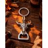 image:imageTOPACC 2 PCS Western Keychain Bottle Opener Cowboy Bottle Opener Keychain Tool Vintage Key Ring for Western AccessoriesASilver