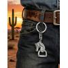 image:imageTOPACC 2 PCS Western Keychain Bottle Opener Cowboy Bottle Opener Keychain Tool Vintage Key Ring for Western AccessoriesGSilver