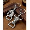 image:imageTOPACC 2 PCS Western Keychain Bottle Opener Cowboy Bottle Opener Keychain Tool Vintage Key Ring for Western AccessoriesGSilver
