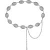 image:imageTOPACC Western Chain Belt for Women Silver Small Concho Belt Cowgirl Waist Chain Belt for Dress Jeans Country Concert Outfit