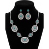 image:imageTOPACC Western Jewelry Set for Women Metal Vintage Western Necklace with Earrings Cowgirl Jewery for Country Concert OutfitBSilver