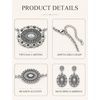image:imageTOPACC Western Jewelry Set for Women Metal Vintage Western Necklace with Earrings Cowgirl Jewery for Country Concert OutfitCSilver