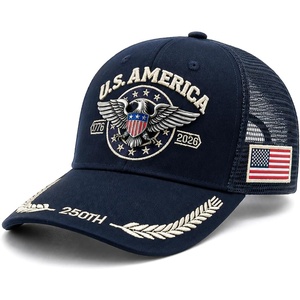 image:imageTOPACC 250 Anniversary USA Hat 17762026 Patriotic Trucker Hat for Men Women Navy American Flag Denim Baseball Cap Snapback Adjustable Mesh Breathable