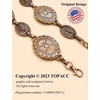 image:imageTOPACC Western Metal Concho Belt for Women Cowgirl Chain Belts for Dresses Jeans Country Concert OutfitA Bright Gold