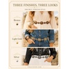image:imageTOPACC Western Metal Concho Belt for Women Cowgirl Chain Belts for Dresses Jeans Country Concert OutfitK Bronze