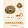 image:imageTOPACC Western Metal Concho Belt for Women Cowgirl Chain Belts for Dresses Jeans Country Concert OutfitK Gold