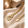 image:imageTOPACC Gold Chain Belts for Women Fashion Thick Metal Link Waist Belt  Chunky adjustable gold belt for dresses jeans pants country concerts cowgirl outfitsBgold