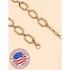 image:imageTOPACC Gold Chain Belts for Women Fashion Thick Metal Link Waist Belt  Chunky adjustable gold belt for dresses jeans pants country concerts cowgirl outfitsAgold
