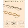 image:imageTOPACC Gold Chain Belts for Women Fashion Thick Metal Link Waist Belt  Chunky adjustable gold belt for dresses jeans pants country concerts cowgirl outfitsAgold