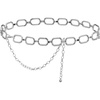 image:imageTOPACC Gold Chain Belts for Women Fashion Thick Metal Link Waist Belt  Chunky adjustable gold belt for dresses jeans pants country concerts cowgirl outfitsAsilver