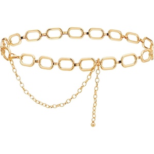 image:imageTOPACC Gold Chain Belts for Women Fashion Thick Metal Link Waist Belt  Chunky adjustable gold belt for dresses jeans pants country concerts cowgirl outfitsAgold