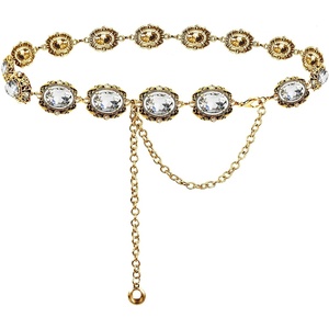 image:imageTOPACC Gold Chain Belts for Women Fashion Thick Metal Link Waist Belt  Chunky adjustable gold belt for dresses jeans pants country concerts cowgirl outfitsFgold