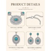 image:imageTOPACC Western Jewelry Set for Women Cowgirl Western Necklace with EarringsBSilver