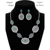 image:imageTOPACC Western Jewelry Set for Women Cowgirl Western Necklace with EarringsBSilver