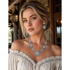 image:imageTOPACC Western Jewelry Set for Women Cowgirl Western Necklace with EarringsCSilver