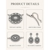 image:imageTOPACC Western Jewelry Set for Women Cowgirl Western Necklace with EarringsCSilver