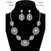 image:imageTOPACC Western Jewelry Set for Women Cowgirl Western Necklace with EarringsCSilver
